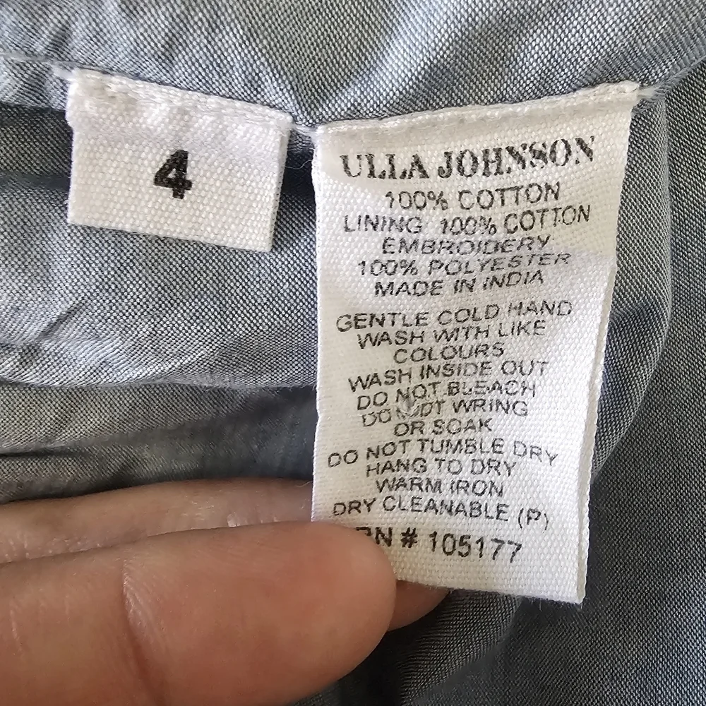 Ulla Johnson Tiered Ella Embroidered Cotton Poplin Mini Skirt